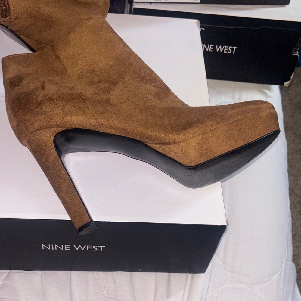 Nine West Women's Tan Ankle Booties - Picture 15 of 16